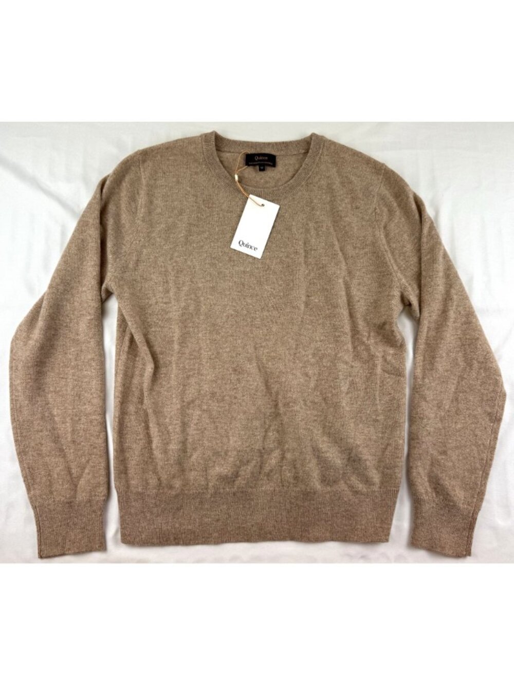 NWT Quince Mongolian Cashmere Oversized Crewneck Sweater in Oatmeal Sz M - Picture 2 of 10